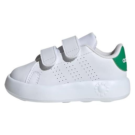 adidas advantage shoes kids, scarpe da ginnastica unisex-bimbi 0-24, olive strata/iron met/orbit grey, 20 eu