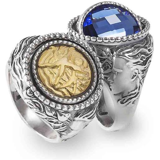 Gerardo Sacco anello reverse Gerardo Sacco luglio estate in argento con cristallo