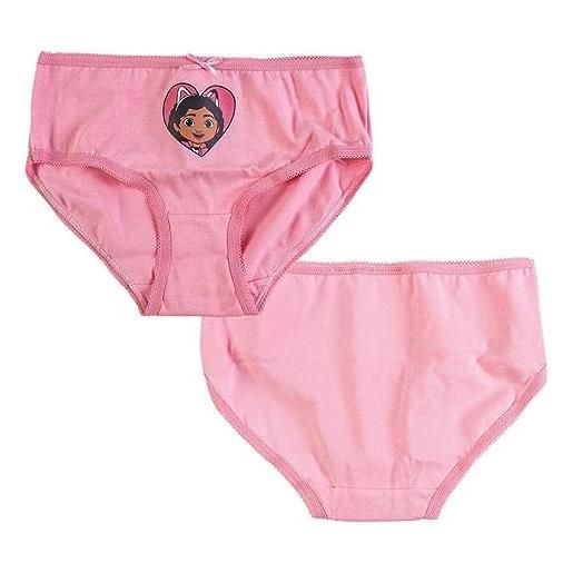 Gabby´s Dollhouse pack di mutande bambina di gabby's dollhouse hipster panties, rosa, 6-8 anni unisex kids
