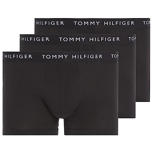 Tommy Hilfiger pantaloncino boxer uomo confezione da 3 intimo, nero (black/black/black), xxl