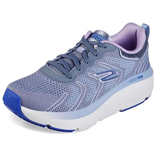 Skechers max ammortizzazione delta, scarpe per jogging su strada donna, tessuto blu lavanda trim, 39.5 eu