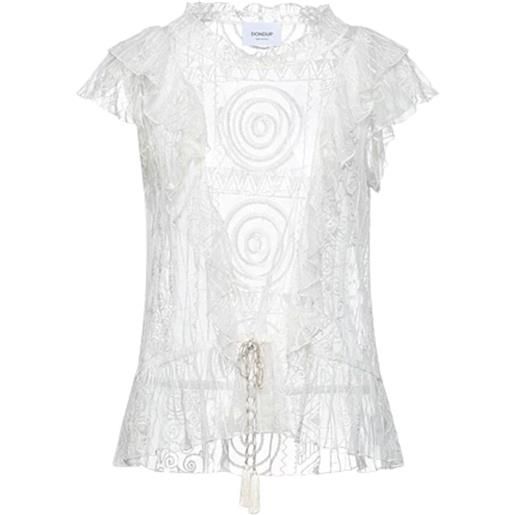 Dondup camicia donna in tulle bianco / 44