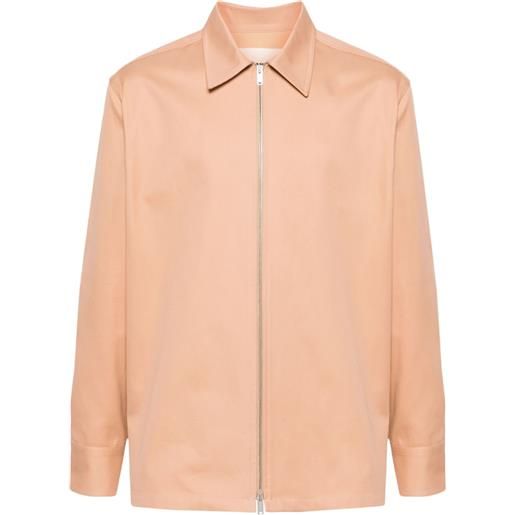 Jil Sander giacca-camicia con zip - rosa