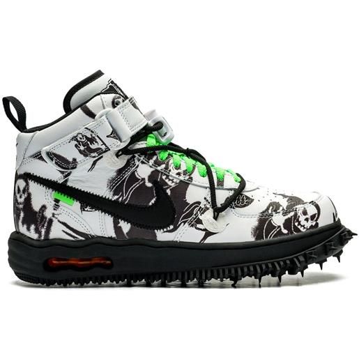 Nike sneakers air force 1 mid grim reaper x off-white - bianco