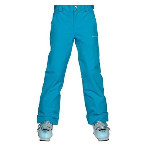 Spyder olympia - pantaloni da sci per bambina, lagoon, 8