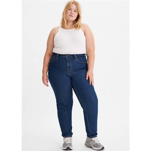 Levi's mom jeans anni '80 (plus size) blu / dark indigo flat finish