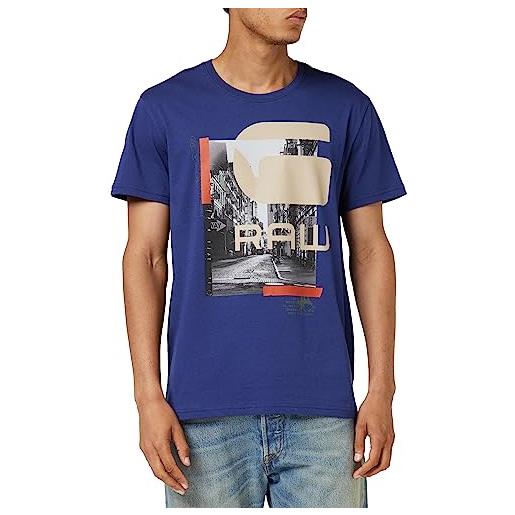 G-STAR RAW city graphic t-shirt, blu (ballpen blue d24696-336-1822), s uomo
