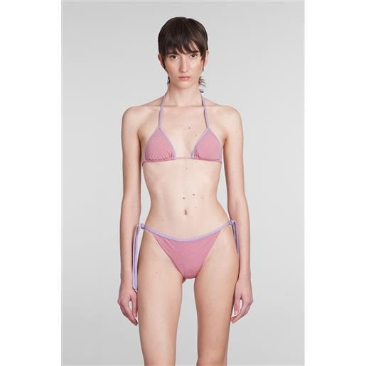Saint Barth Mc2 beachwear leah string in viscosa rosa