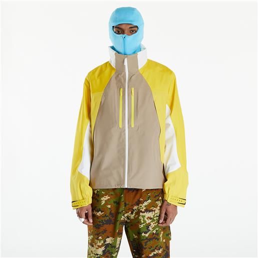 Nike x nocta x l'art de l'automobile nrg tech men's hooded jacket khaki/ vivid sulfur/ sail/ baltic blue