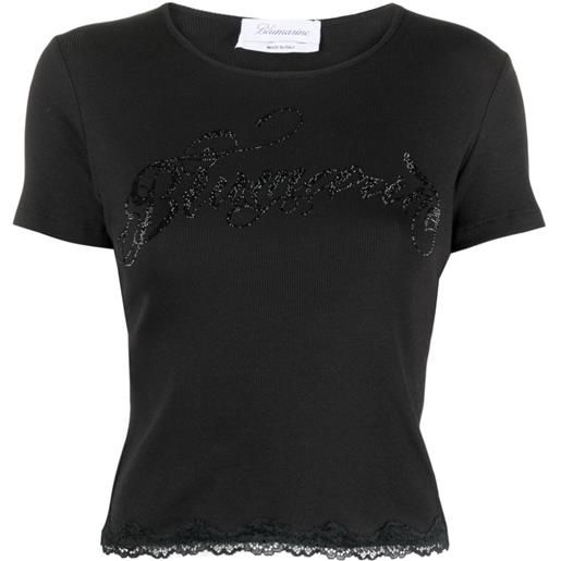 Blumarine t-shirt con logo - nero