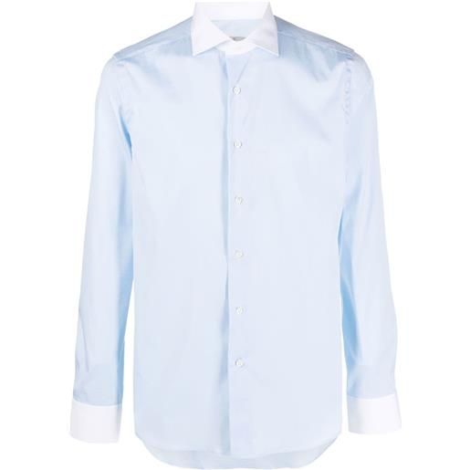 Canali camicia con design color-block - blu