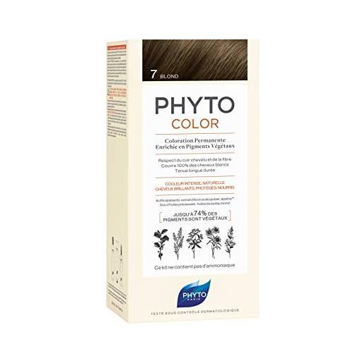 Phyto Phytocolor 7 biondo colorazione permanente senza ammoniaca, 100 % copertura capelli bianchi