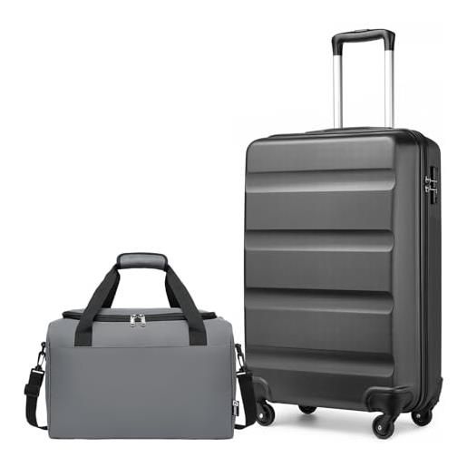 Kono set di bagagli a mano bagaglio a mano valigia media grande check in valigia con serratura tsa guscio rigido abs valigia da viaggio con ryanair sotto il sedile borsa da cabina 40 x 20 x 25, 