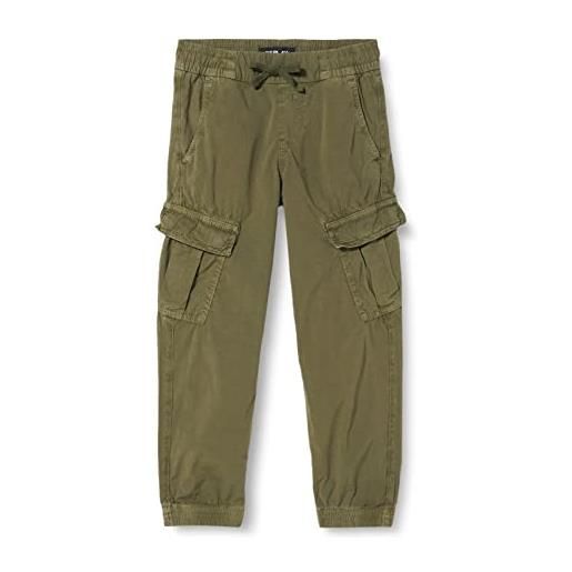 REPLAY pantaloni cargo bambino con coulisse, verde (military 532), 8 anni
