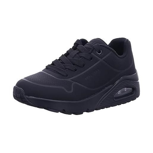 Skechers uno stand on air, sneaker, nero black synthetic trim, 29 eu