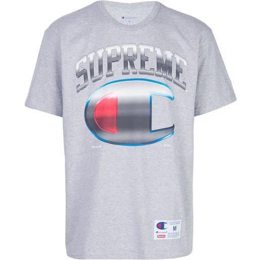 Supreme t-shirt the champion x Supreme chrome - grigio