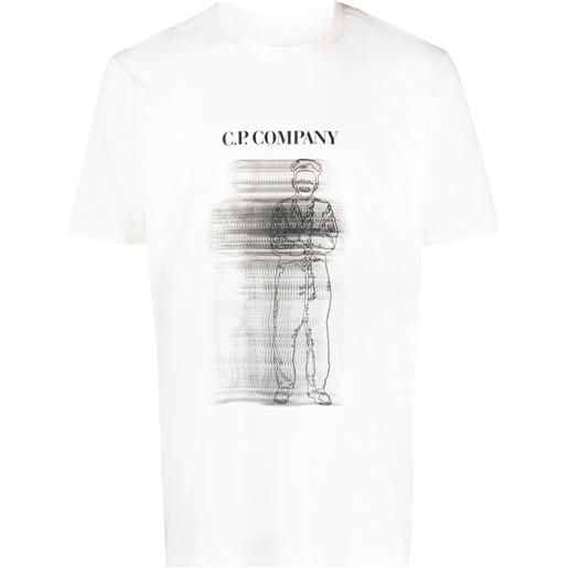 C.P. Company t-shirt con stampa grafica - bianco