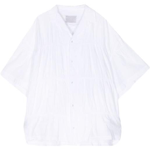 Kolor ruched poplin shirt - bianco