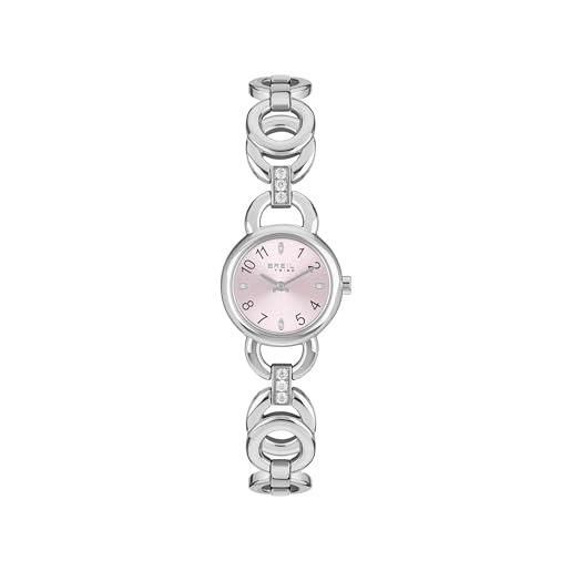 Breil orologio donna alya quadrante mono-colore rosa movimento solo tempo - 2 lancette quarzo e bracciale acciaio argento ew0695