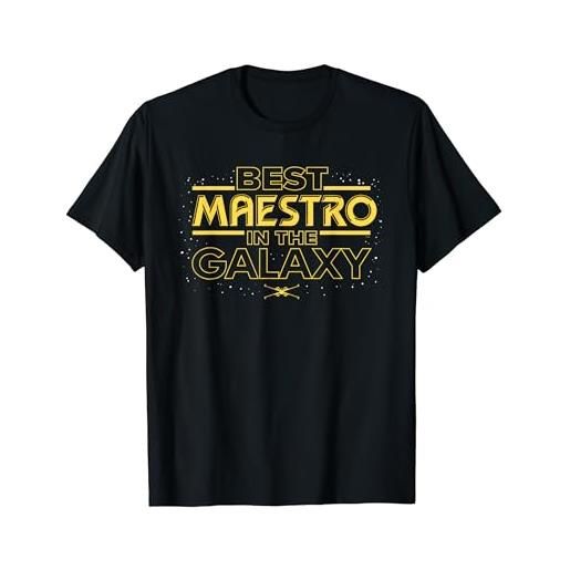 Star Wars best maestro in the galaxy teacher gift spanish maglietta