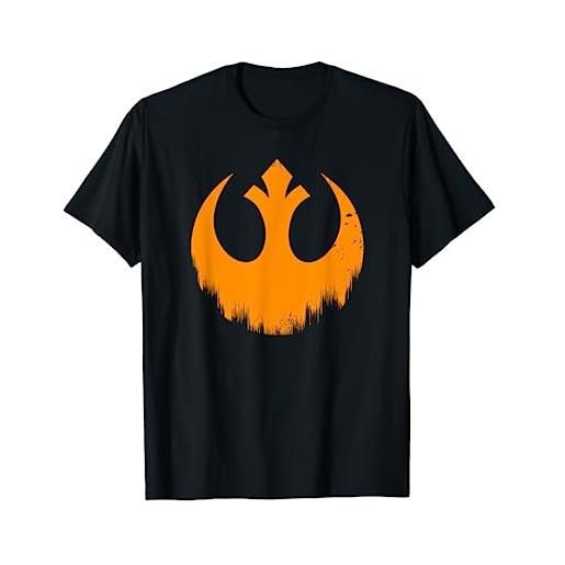 Star Wars distressed rebel logo orange maglietta