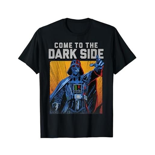Star Wars darth vader comic hand stretched come to dark side maglietta