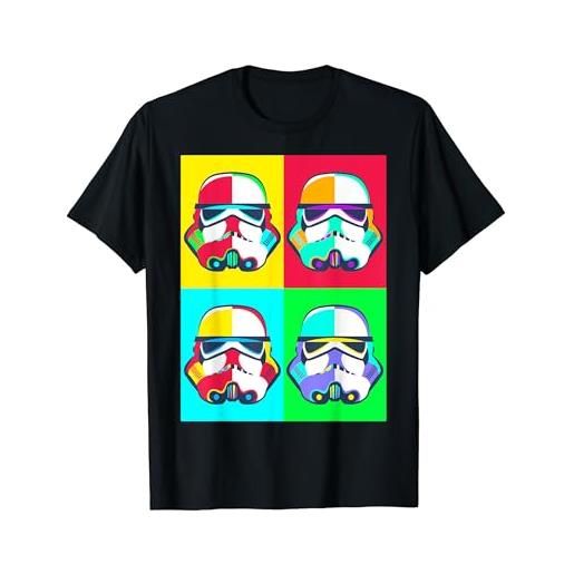 Star Wars stormtroopers helmet pop art maglietta