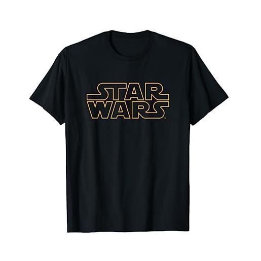 Star Wars basic logo yellow maglietta