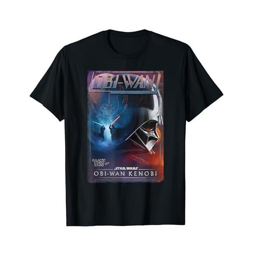 Star Wars: obi-wan kenobi darth vader vintage cassette cover maglietta