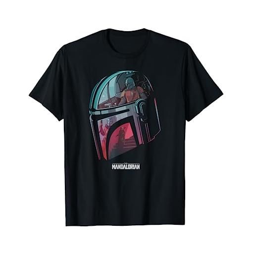Star Wars mandalorian helmet maglietta