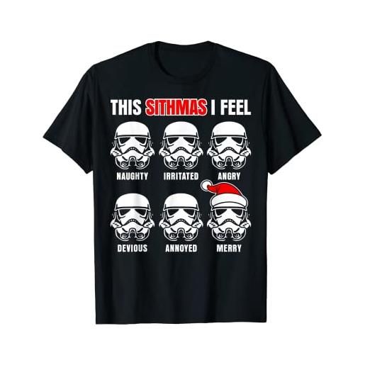 Star Wars stormtrooper sithmas emotions natale maglietta
