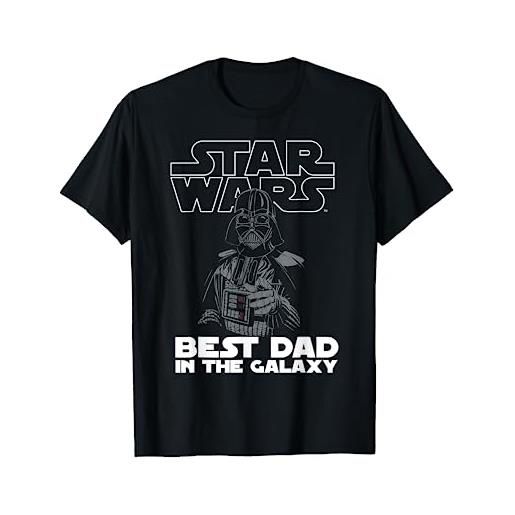 Star Wars darth vader best dad in the galaxy padre papà maglietta