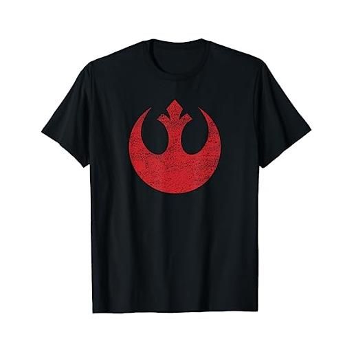 Star Wars rebel alliance logo weathered dark maglietta
