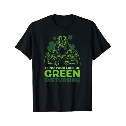 Star Wars darth vader lack of green st. Patrick's day maglietta