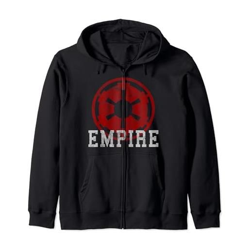 Star Wars empire red logo stamp felpa con cappuccio