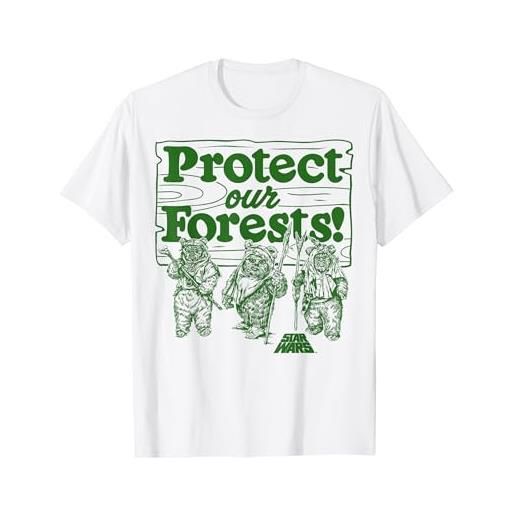 Star Wars ewoks protect our forests camp maglietta