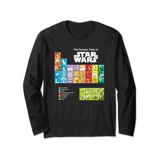 Star Wars tavola periodica di Star Wars maglia a manica