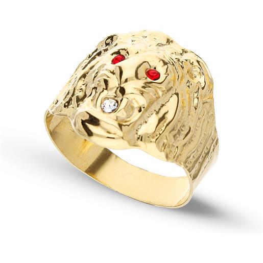 Gioielleria Lucchese Oro anello oro giallo testa di leone gl101727