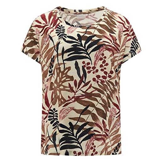 FREDDY - t-shirt comfort in jersey modal con fantasia all over, donna, multicolor, large