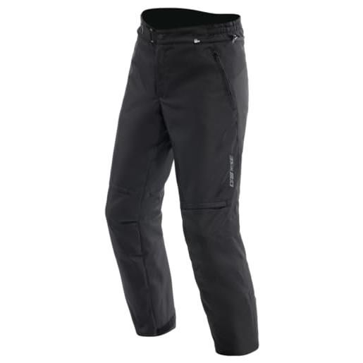 Dainese - rolle wp pants, pantaloni moto impermeabili, fodera termica rimovibile, protezioni sulle ginocchia e fianchi, pantaloni moto da uomo, nero, 44