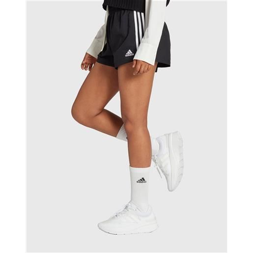 Adidas short essentials 3-stripes woven nero donna
