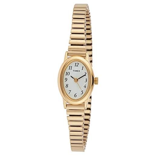 Timex orologio cavatina expansion band, color oro/bianco, classico