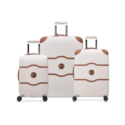 DELSEY paris chatelet air 2.0 hardside luggage with spinner wheels, angora, 3 piece set, (19/24/28)