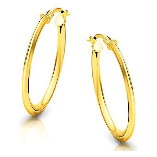 Orovi orecchini donna cerchio in oro giallo oro 18 kt /750