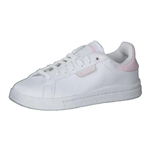 adidas court silk, scarpe da ginnastica donna, ftwr white ftwr white almost pink, 36 eu