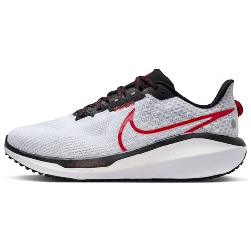 Nike vomero 17, scarpe da corsa uomo, white black fire red platinum tint, 46 eu