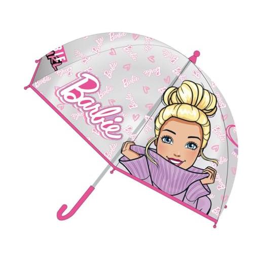 CERDÁ LIFE'S LITTLE MOMENTS ombrello a bolla barbie - apertura manuale - colore rosa - realizzato in 100% poe con struttura in fibra di vetro - prodotto originale progettato in spagna, rosa, moderno
