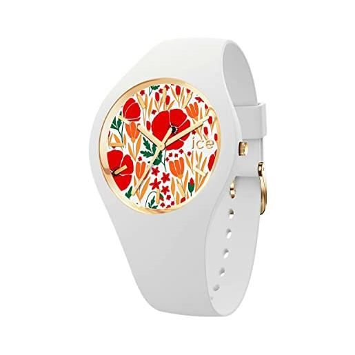 Ice-watch - ice flower poppy fields - orologio bianco da donna con cinturino in silicone - 020512 (small)