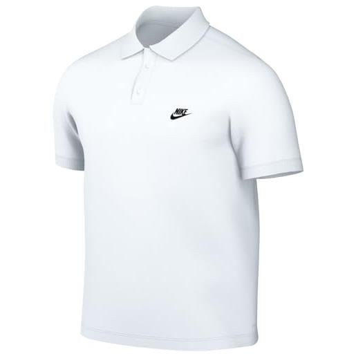 Nike fn3894-100 club polo uomo white/black taglia 2xl