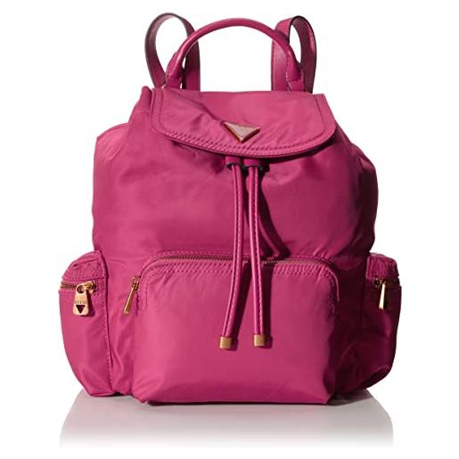 Guess borsa eco gemma backpack, rosa/magenta, taglia unica donna